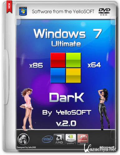 Windows 7 Ultimate SP1 (x86/x64) [Dark 2.0] by YelloSOFT[Ru]