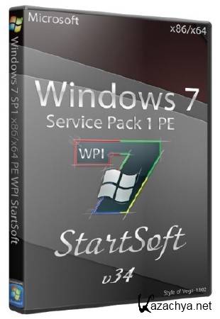 Windows 7 SP1 x86/x64 PE WPI StartSoft 34 (2014/RUS)