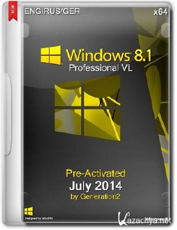 Windows 8.1 Professional VL x64 July 2014 By Generation2 (ENG/RUS/GER)