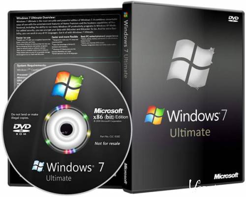 Windows 7 Ultimate SP1 by LEX 24.07 (x86/RUS/2014)