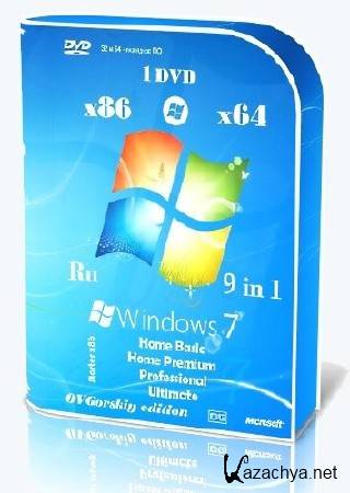 Windows 7 SP1 x86/x64 Ru 9 in 1 Origin-Upd 09.2014 by OVGorskiy (2014/RUS)