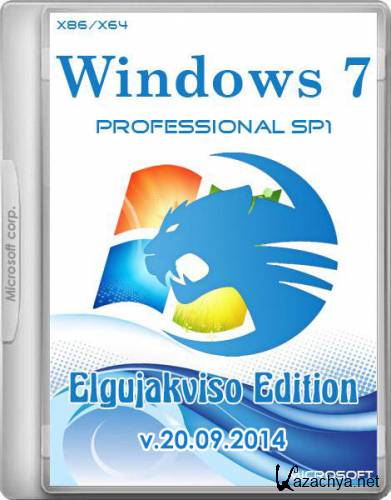 Windows 7 Professional SP1 Elgujakviso Edition v.20.09.14 (x86/x64/RUS/2014)