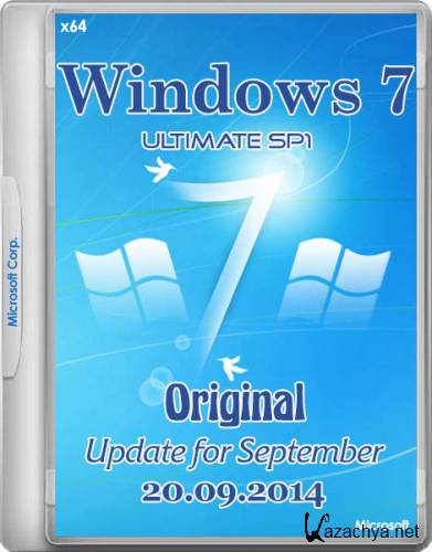 Windows 7 Ultimate With SP1 Original Update for September by 43 Region 20.09.2014 (x64/RUS)