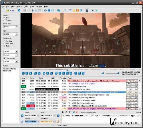 Subtitle Workshop 6.0 Build 131121 + Portable -    