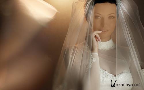Невеста в белом платье - шаблон psd женский
