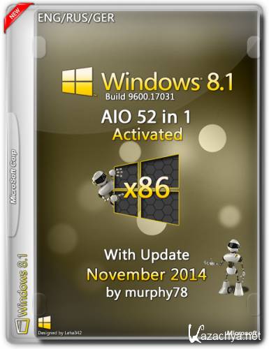 Windows 8.1 AIO 52in1 x86 With Update November 2014 (ENG/RUS/GER)