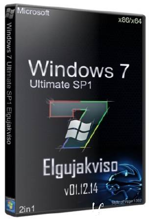Windows 7 Ultimate SP1 x86/x64 Elgujakviso Edition 2in1 v01.12.14 (2014/RUS)