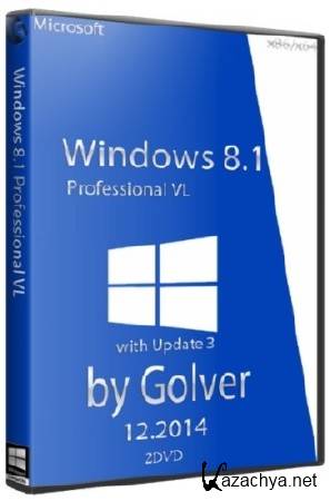 Windows 8.1 with Update 3 Professional VL x86/x64 STR by Golver 12.2014 (2DVD/RUS)