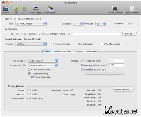 HandBrake 0.10.0.6534 (2014) PC |  waPBX