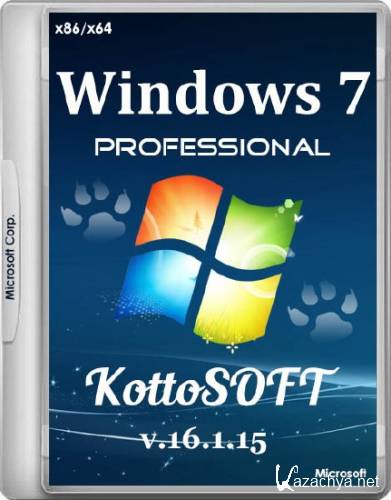 Windows 7 Professional SP1 KottoSOFT v.16.1.15 (x86/x64/RUS/2015)