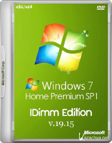 Windows 7 Home Premium SP1 IDimm Edition v.19.15 (86/x64/RUS/2015)