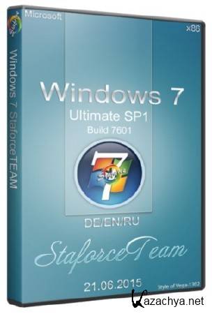 Windows 7 Build 7601 Ultimate SP1 RTM 21.06.2015 StaforceTEAM (x86/DE/EN/RU)