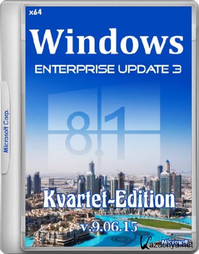 Windows 8.1 Enterprise Update 3 Kvartet-Edition by Bella v.9.06.15 (x64/RUS/2015)