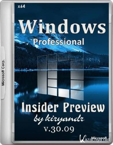 Windows 10 Pro Insider Preview 10.0.10547 by kiryandr v.30.09 (x64/RUS/2015)
