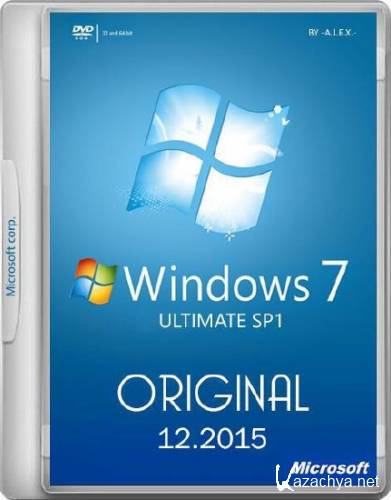 Windows 7 Ultimate SP1 Original by -A.L.E.X.-  12.2015 (x86/x64/RUS/ENG)