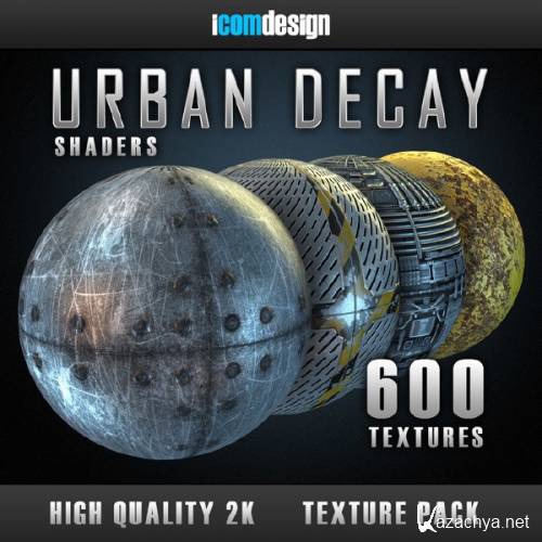 Gumroad  Urban Decay Shader Pack (physical) for Element 3D