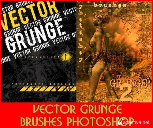  Vector Grunge Brushes Photoshop (Part 1,2)