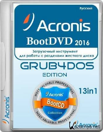 Acronis BootDVD 2016 Grub4Dos Edition 38 (4/16/2016) 13 in 1 RUS