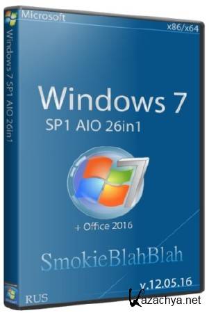 Windows 7 SP1 + Office 2016 26in1 by SmokieBlahBlah v12.05.16 (x86/x64/RUS)