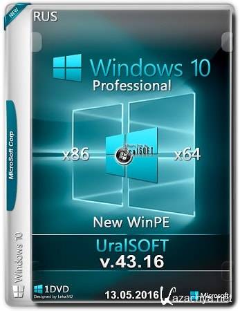 Windows 10 Professional v.43.16 by UralSOFT (RUS/x86/x64)