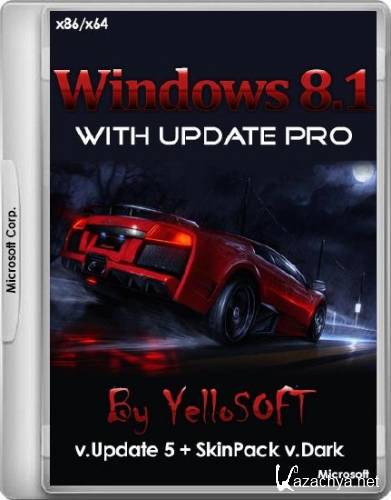 Windows 8.1 with Update Pro x86/x64 v.Update 5 + SkinPack v.Dark by YelloSOFT (2016/RUS)