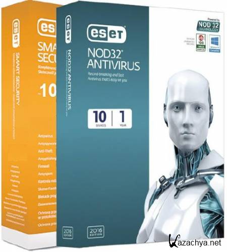 ESET NOD32 Antivirus / ESET NOD32 Smart Security 10.1.219.1 RePack by KpoJIuK (8-�-1)
