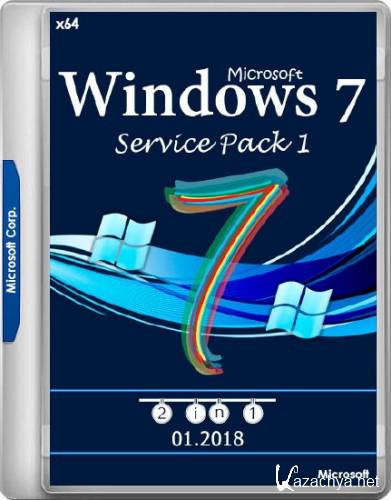 Windows 7 SP1 x64 2in1 v.01.2018 by YahooXXX (RUS/2018)