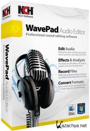 WavePad Sound Editor Masters Edition 8.00 (Ml/Rus/2018) Portable