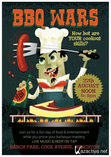 BBQ Wars flyer template