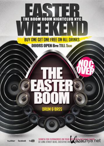Easter Boom psd flyer template