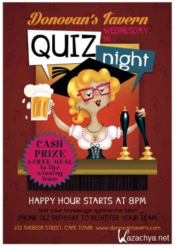 Quiz Night psd flyer template