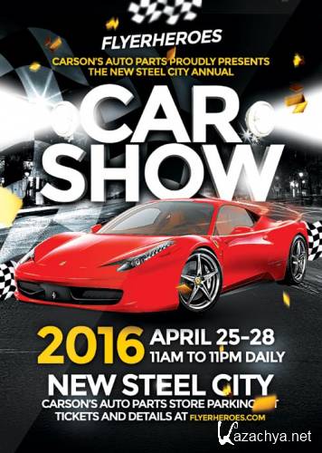 Car Show psd flyer template