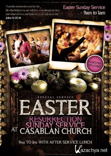 Easter Sunday psd flyer template