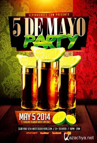 Cinco De Mayo 2 psd flyer template