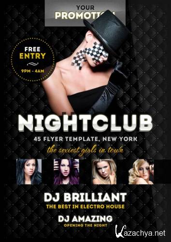 Luxury Night club psd flyer template