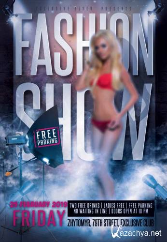 Fashion show psd flyer template