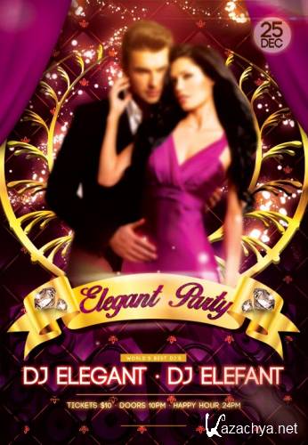 Elegant Party psd flyer template