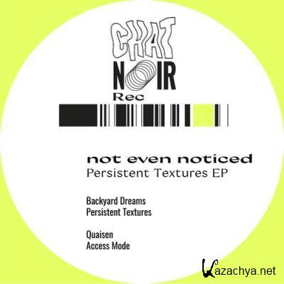 Not Even Noticed - Persistent Textures EP (2021)