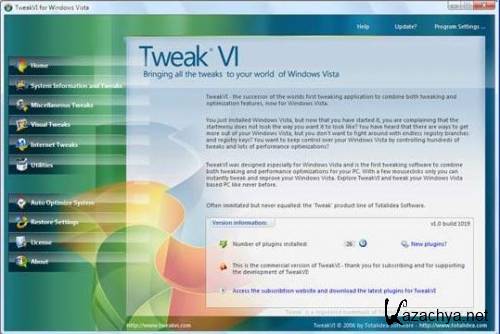 TweakVI 1.0.1150:   Vista