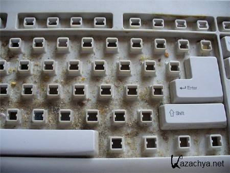 Как очистить клавиатуру от грязи (2009) FLV