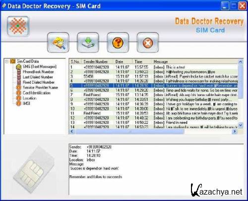 SIM Card Data Recovery 5.0.1+ Phoenix Service - ��������������  ������ � SIM �����