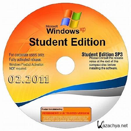 Windows XP SP3 Corporate Student Edition February 2011 (Eng + Rus)