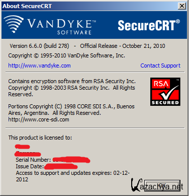 VanDyke SecureCRT/SecureFX/VShell Server/ClientPack