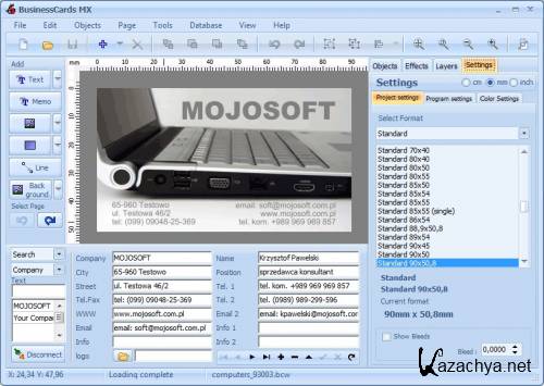 Mojosoft BusinessCard MX-4.03