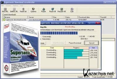 Free Supersonic Download Accelerator v 4.5.0 Portable
