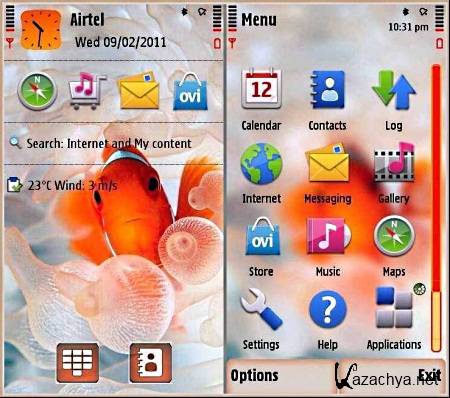 Theme Fish for Nokia Symbian S60v5