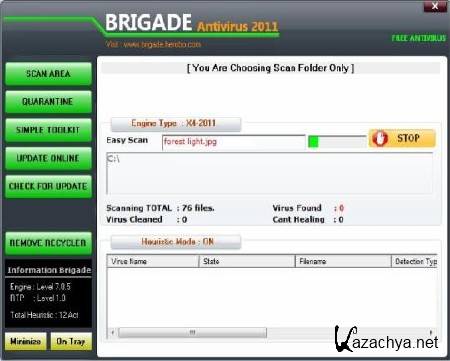 BRIGADE Antivirus 2011 7.5.0 Forced Guardian