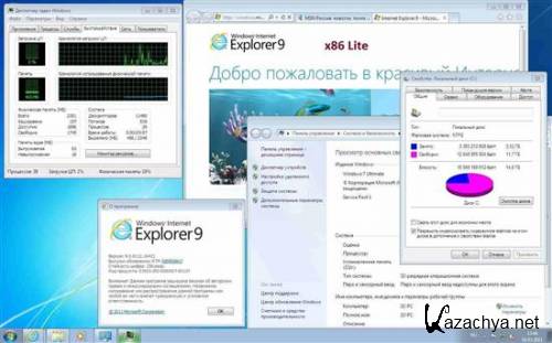 Microsoft Windows 7 SP1 x86-x64 RU Lite & Colibri & Nano IE9 "777" (14 in 1) by LBN