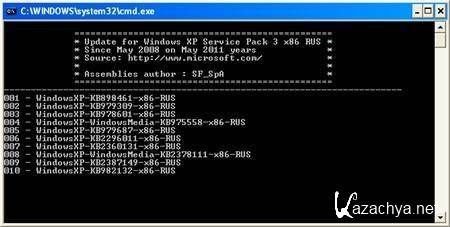 Windows XP SP3 Critical pre SP4 11.5.11