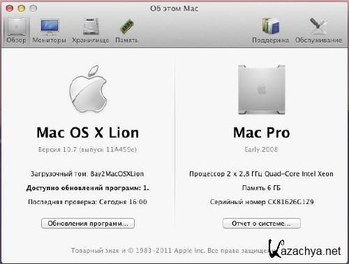 Apple Mac OS X 10.7 Lion Developer Preview 3 Build 14A459� (2011/ML)